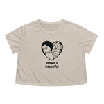 Load image into Gallery viewer, Brown is Beautiful Cropped Women&#39;s tee
