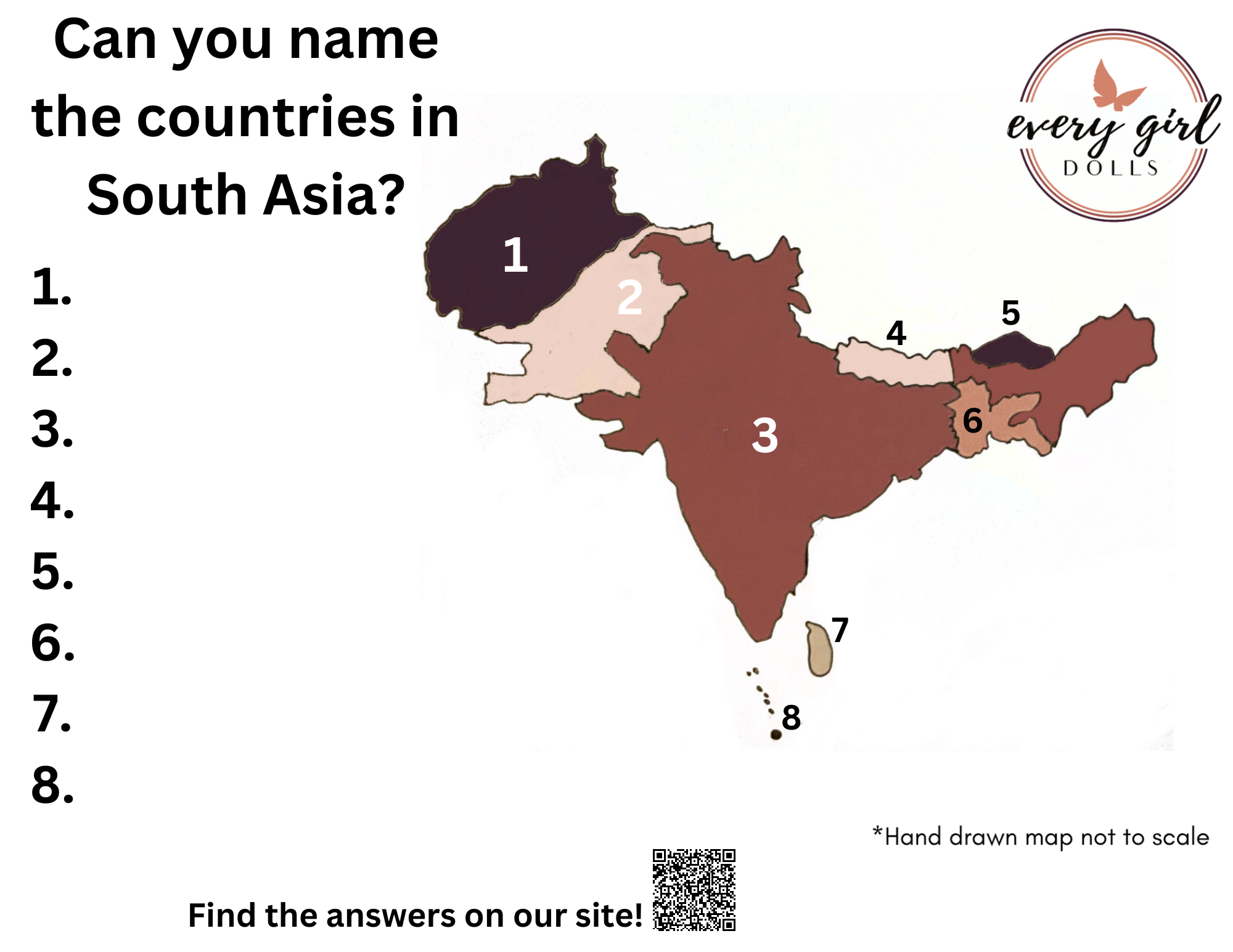 South Asia Map Worksheet