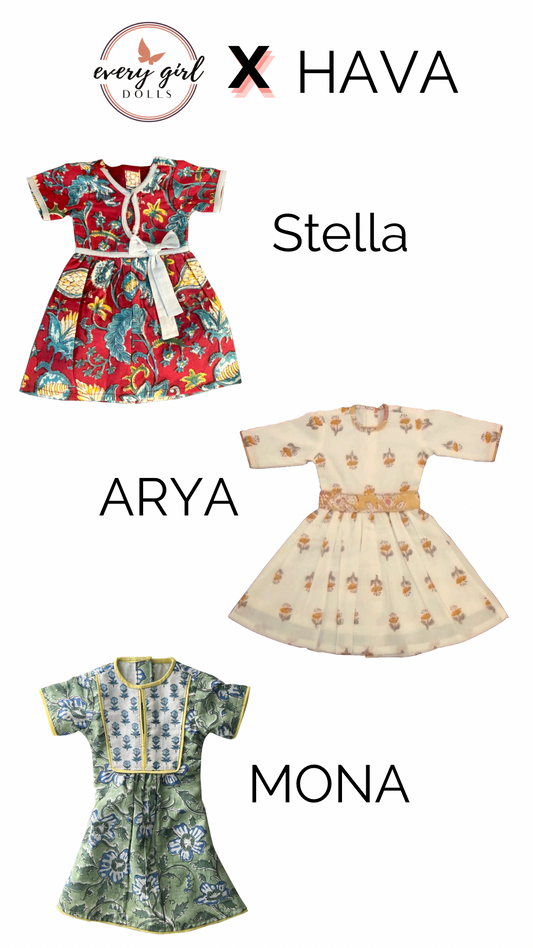 HAVA x Every Girl Doll dresses